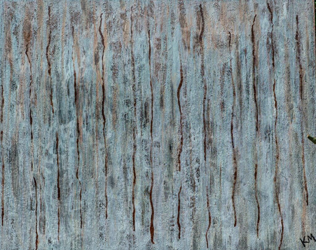Winter Forest by Kennith Maitland - close-up detail showing texture and brushwork